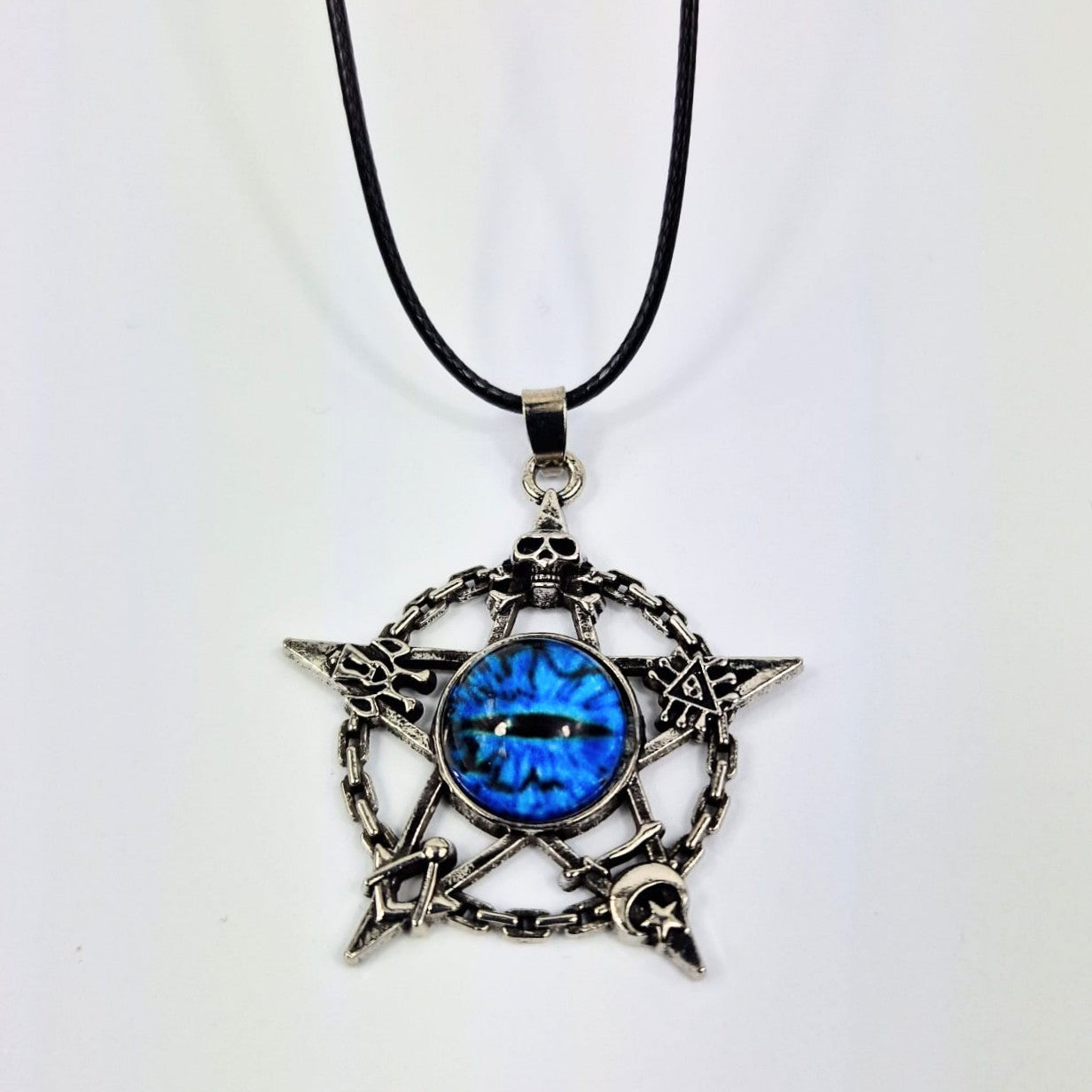 #8 Necklace - Blue Eye Pentagram